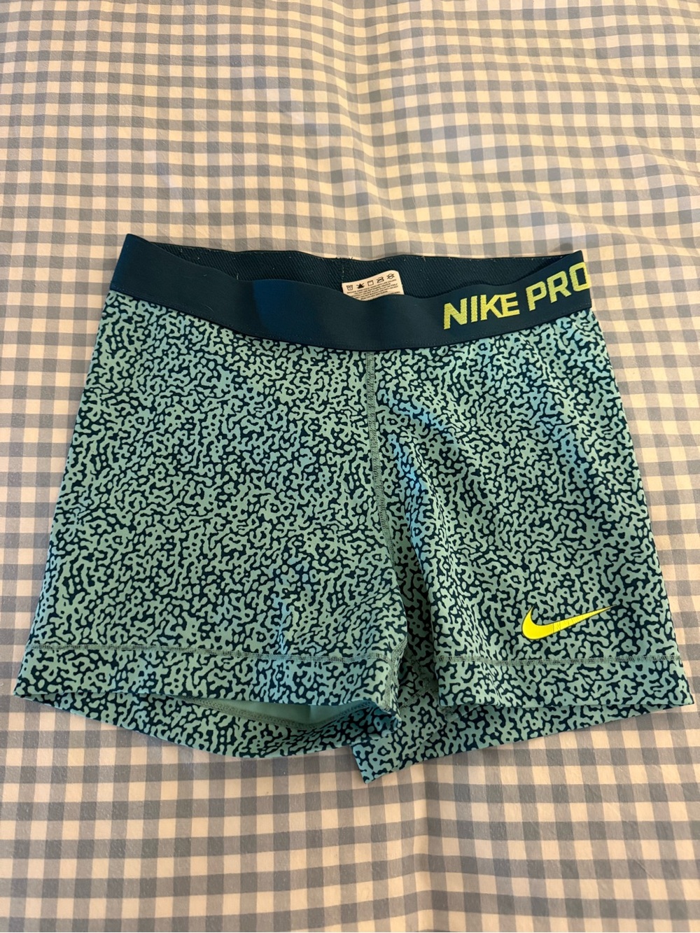 Nike Pro Teal and Navy Performance Compression Shorts